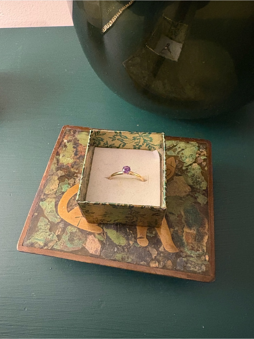 10k Gold Ring with Alexandrite Gemstone